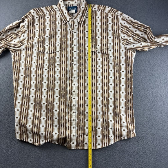 Wrangler Shirt Men's XL Pearl Snap Aztec Checotah Western Cowboy Rodeo Southwest - Picture 11 of 13